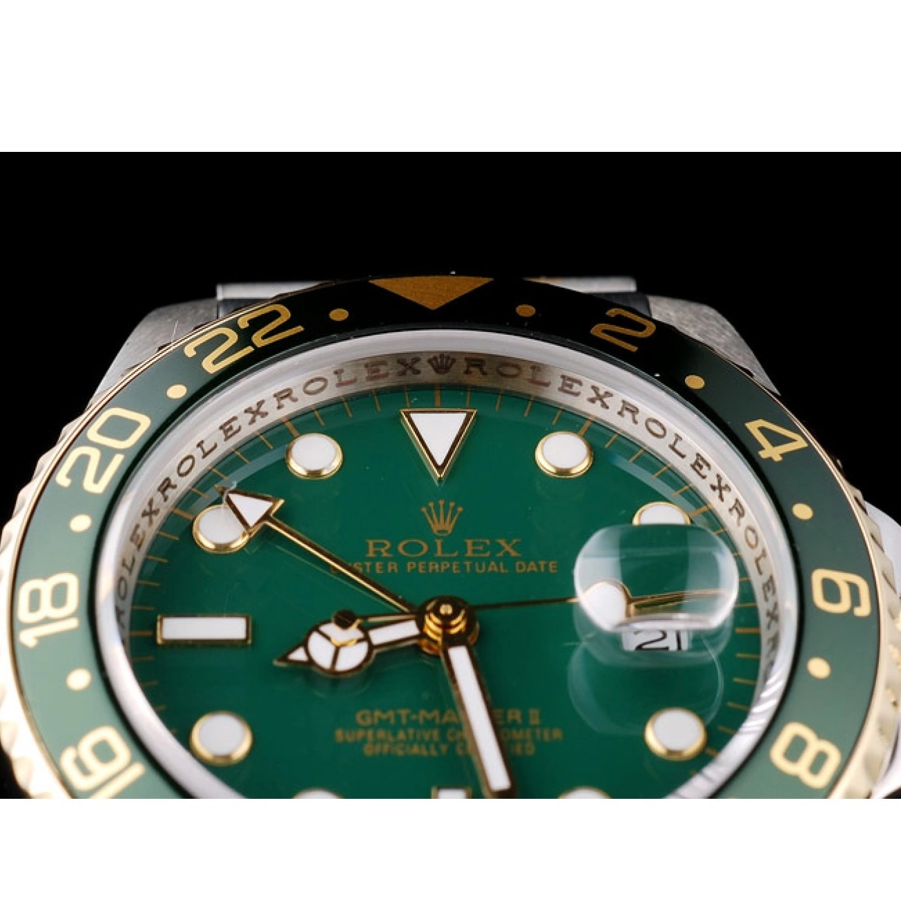 AAA replica watch II Green Watch Ceramic Rolex Dial GMT Green Master Bezel 0612